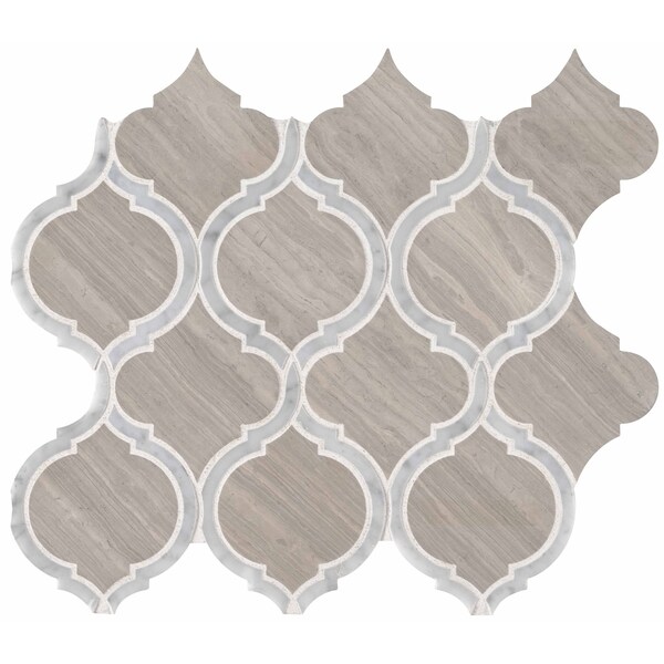 Msi White Quarry Savona SAMPLE Honed Marble Mesh-Mounted Mosaic Tile ZOR-MD-0224-SAM - main